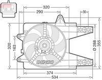 Ventilator, radiator DENSO, Cod: DER09080