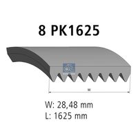 Curea transmisie cu caneluri DT Spare Parts, Cod: 7.54808