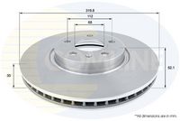 Disc frana COMLINE, Cod: ADC2614V