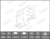 BERAL Remvoeringsset, trommelrem 2