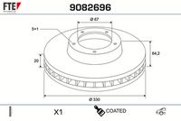 Disc frana FTE, Cod: 9082696