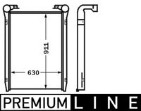 Thumbnail - Intercooler, inlaatluchtkoeler - CI134000P - MAHLE