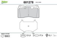 Set placute frana,frana disc VALEO, Cod: 601278