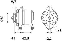 Thumbnail - Dynamo / alternator - MG369 - MAHLE