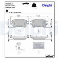комплект спирачно феродо, дискови спирачки