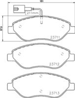 Bremsbelagsatz, Scheibenbremse