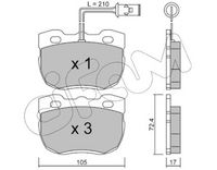 Set placute frana,frana disc CIFAM, Cod: 822-177-0
