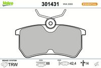 Bremsbelagsatz, Scheibenbremse