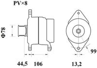 Thumbnail - Dynamo / alternator - MG816 - MAHLE