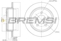 Спирачен диск CD7186S BREMSI
