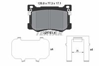 комплект спирачно феродо, дискови спирачки