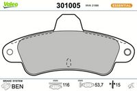Bremsbelagsatz, Scheibenbremse