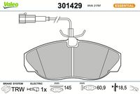 Bremsbelagsatz, Scheibenbremse