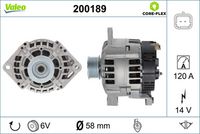 Generator / Alternator VALEO, Cod: 200189