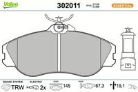 Bremsbelagsatz, Scheibenbremse