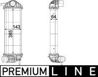 Thumbnail - Intercooler, inlaatluchtkoeler - CI244000P - MAHLE