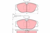 комплект спирачно феродо, дискови спирачки