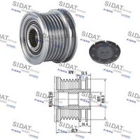 Fulie alternator SIDAT, Cod: 455164