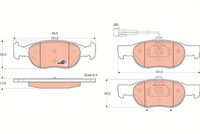 комплект спирачно феродо, дискови спирачки