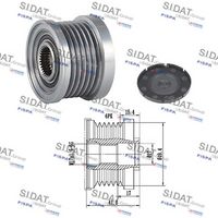 Fulie alternator SIDAT, Cod: 455201