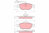 комплект спирачно феродо, дискови спирачки