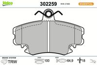 Bremsbelagsatz, Scheibenbremse