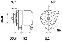 Thumbnail - Dynamo / alternator - MG429 - MAHLE
