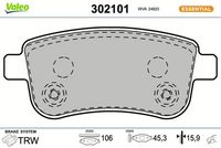 Bremsbelagsatz, Scheibenbremse