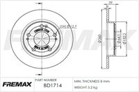 Bremžu diski BD-1714 FREMAX
