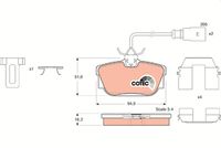 комплект спирачно феродо, дискови спирачки