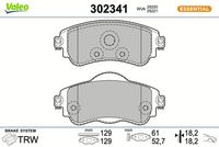 Bremsbelagsatz, Scheibenbremse
