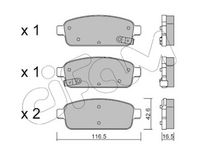 Set placute frana,frana disc CIFAM, Cod: 822-840-0
