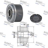 Fulie alternator SIDAT, Cod: 455084