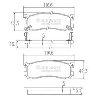 комплект спирачно феродо, дискови спирачки
