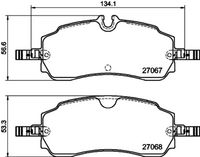 Bremsbelagsatz, Scheibenbremse