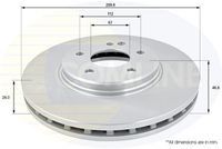 Disc frana COMLINE, Cod: ADC1617V