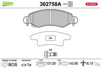 Bremsbelagsatz, Scheibenbremse