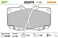 Bremsbelagsatz, Scheibenbremse