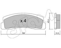 Set placute frana,frana disc CIFAM, Cod: 822-046-0
