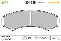 Bremsbelagsatz, Scheibenbremse