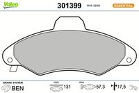 Bremsbelagsatz, Scheibenbremse