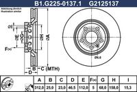 Спирачен диск B1.G225-0137.1 GALFER
