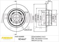 Bremžu diski BD-4667 FREMAX