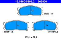 комплект спирачно феродо, дискови спирачки