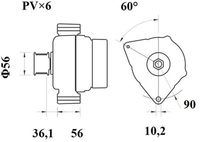 Thumbnail - Dynamo / alternator - MG157 - MAHLE