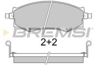 Комплект спирачно феродо, дискови спирачки BP2572 BREMSI