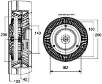 Thumbnail - Koppeling, radiateurventilator - CFC132000P - MAHLE