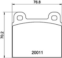 Bremsbelagsatz, Scheibenbremse