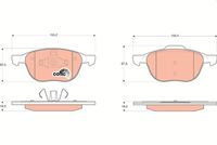 комплект спирачно феродо, дискови спирачки