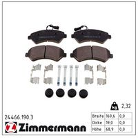 Комплект спирачно феродо, дискови спирачки 24466.190.3 ZIMMERMANN